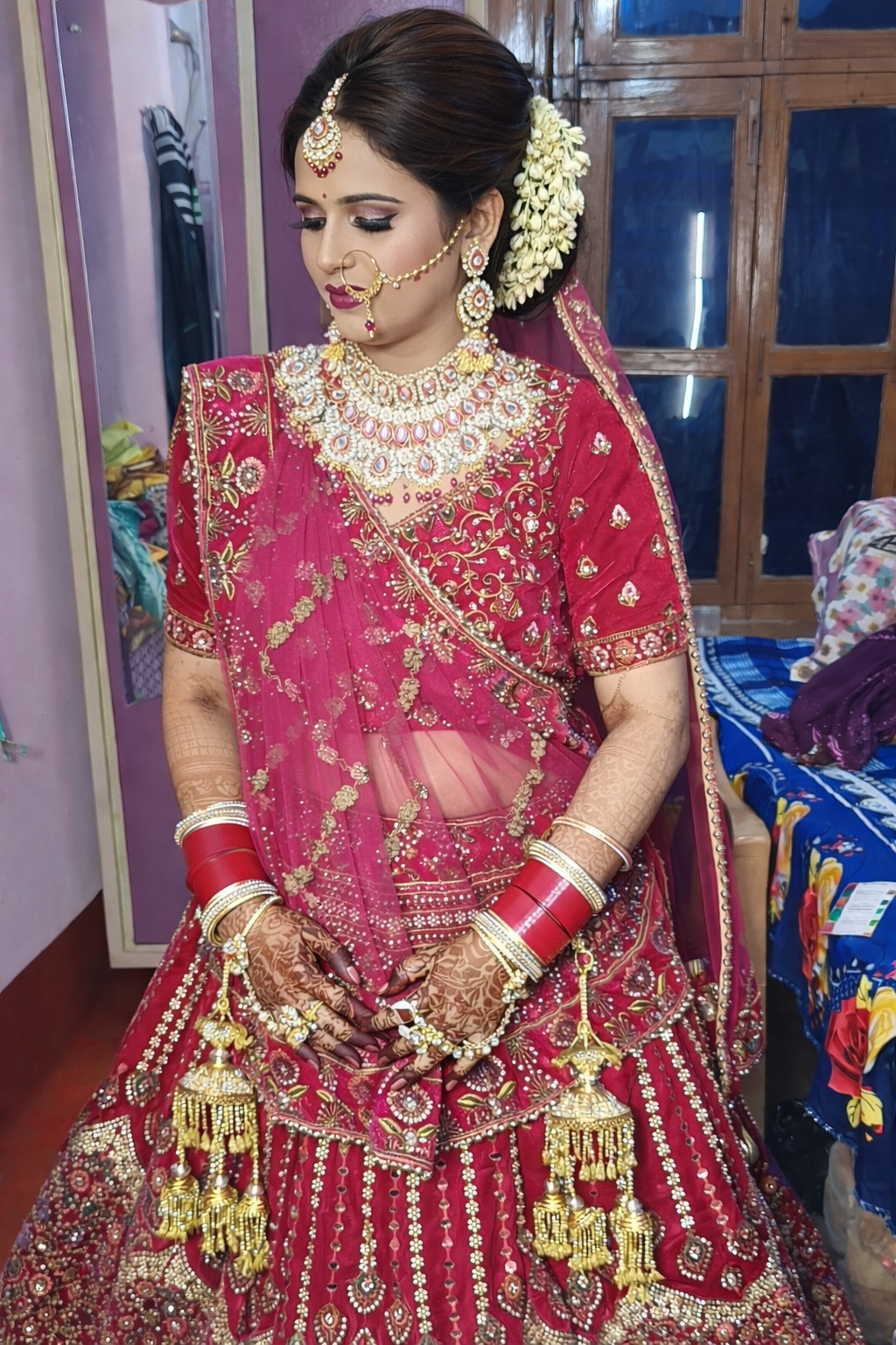 Pink Bridal Makeup Look