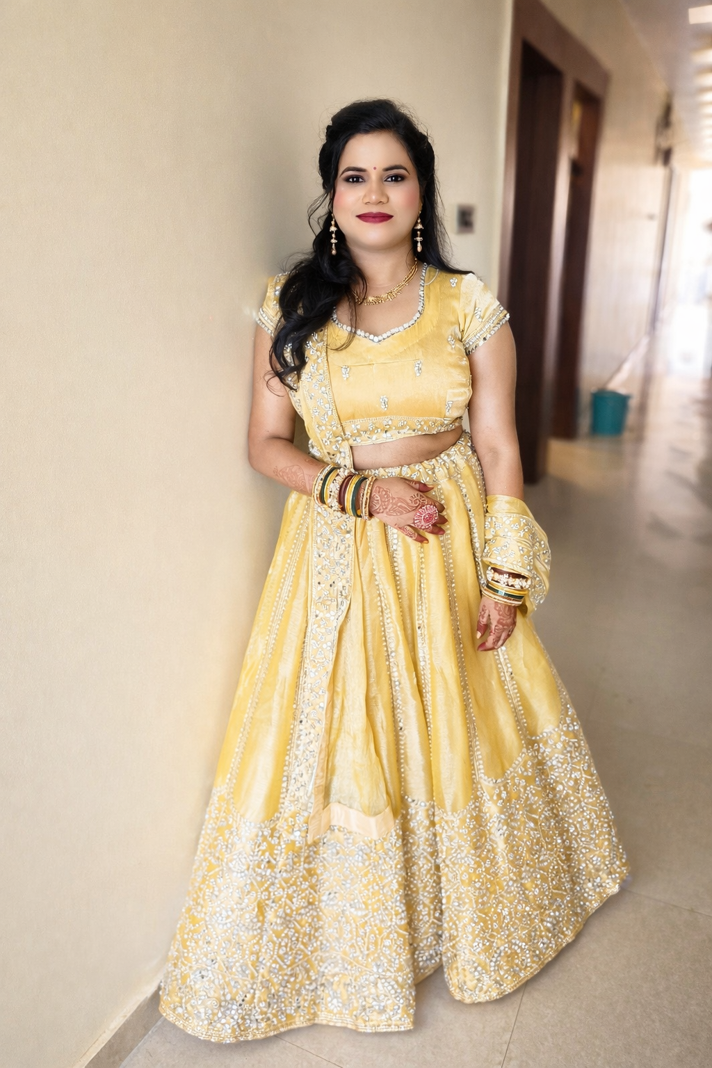 Yellow Lehenga Makeup Look